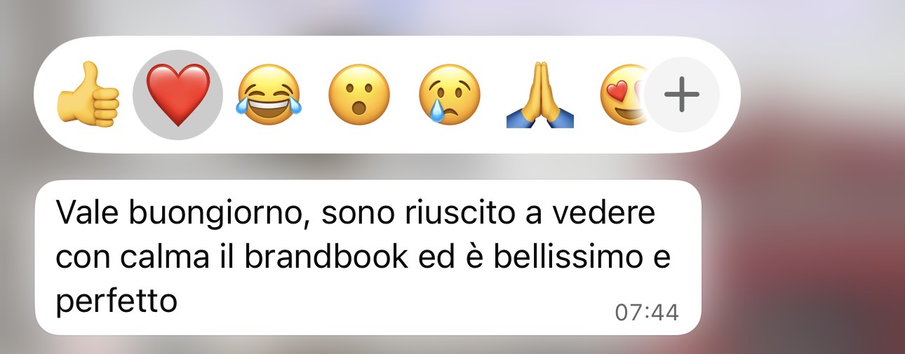 Messaggio di feedback di un cliente
