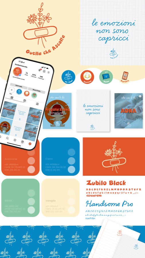 Tavola del brand book di Matilde