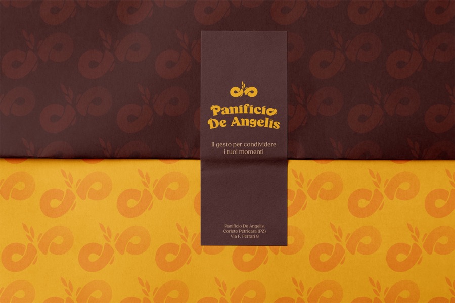 Mockup del brand book Panificio De Angelis